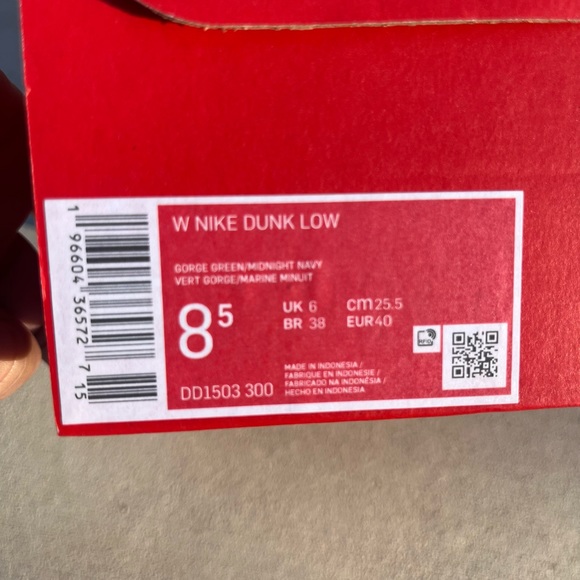 NEW Nike Dunk Low Retro Gorge Green Midnight Navy Women's Size 8.5 Wmns/7mens - Picture 5 of 6